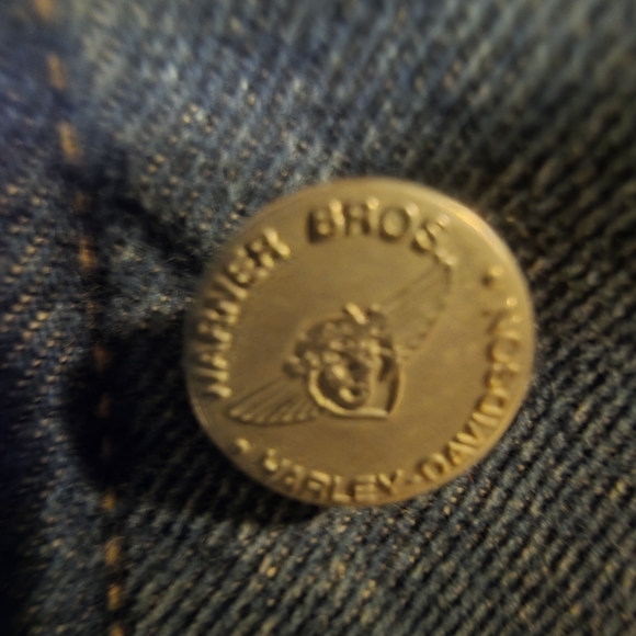 Harley-Davidson Rough Riders Rare Collectable Embroidered DENIM JACKET 3XL - Picture 4 of 8